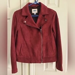 Old Navy Faux Suede Moto Jacket S Great Condition